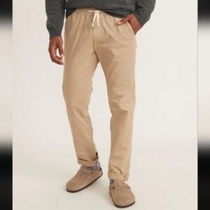 Marine Layer Saturday Slim Fit Jogger Pants Organic Cotton Faded Khaki